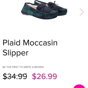 Plaid Moccasin Slippers